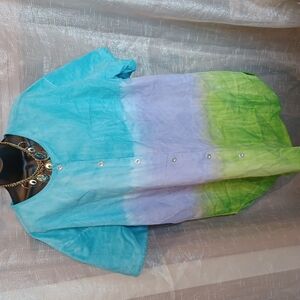 Up Up in LA Tunic, Tie-dye, XL, cotton